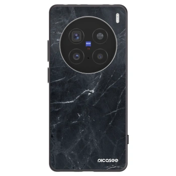 Picasee crna silikonska maskica za Vivo X200 Pro - Black marble