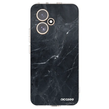 Picasee silikonska prozirna maskica za Honor 400 5G - Black marble