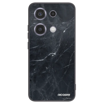 Picasee crna silikonska maskica za Xiaomi Redmi Note 14S - Black marble