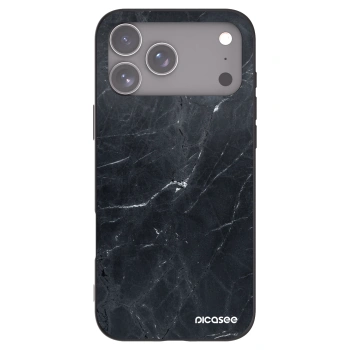 Picasee crna silikonska maskica za Apple iPhone 17 Pro Max - Black marble