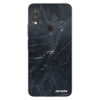 Picasee silikonska prozirna maskica za Xiaomi Redmi 7 - Black marble