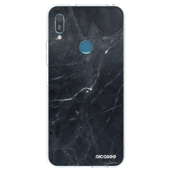 Picasee silikonska prozirna maskica za Huawei Y6 2019 - Black marble