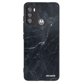 Picasee crna silikonska maskica za Motorola Edge 60 5G - Black marble