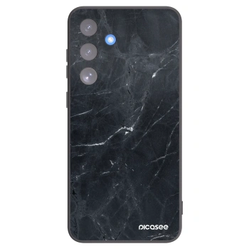 Picasee crna silikonska maskica za Samsung Galaxy S25 FE 5G - Black marble