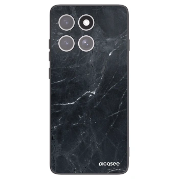 Picasee crna silikonska maskica za Motorola Edge 60 Fusion - Black marble