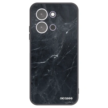 Picasee crna silikonska maskica za Xiaomi Redmi 15C 5G - Black marble