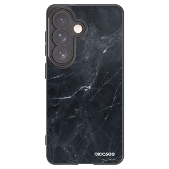 Picasee crna silikonska maskica za Samsung Galaxy S26 - Black marble
