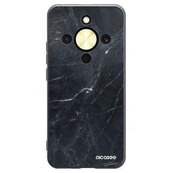 Picasee crna silikonska maskica za Honor Magic8 Lite 5G - Black marble