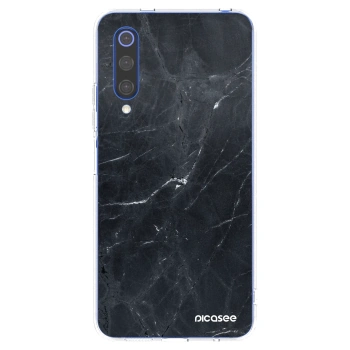 Picasee silikonska prozirna maskica za Xiaomi Mi 9 SE - Black marble