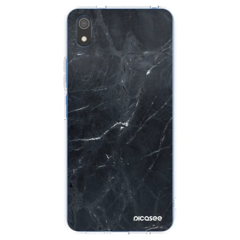 Picasee silikonska prozirna maskica za Xiaomi Redmi 7A - Black marble