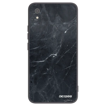 Picasee crna silikonska maskica za Xiaomi Redmi 7A - Black marble
