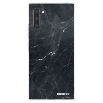 Picasee silikonska prozirna maskica za Samsung Galaxy Note 10 N970F - Black marble