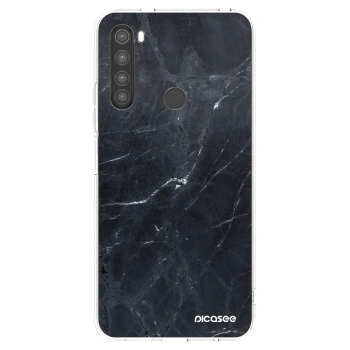 Picasee silikonska prozirna maskica za Xiaomi Redmi Note 8 - Black marble