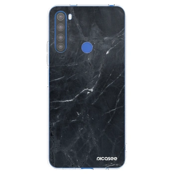 Picasee silikonska prozirna maskica za Xiaomi Redmi Note 8T - Black marble