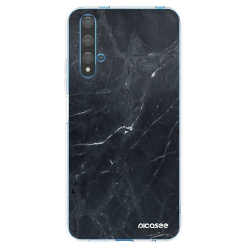Picasee silikonska prozirna maskica za Huawei Nova 5T - Black marble