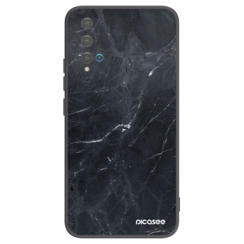 Picasee crna silikonska maskica za Huawei Nova 5T - Black marble