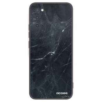 Picasee crna silikonska maskica za Samsung Galaxy S20 G980F - Black marble