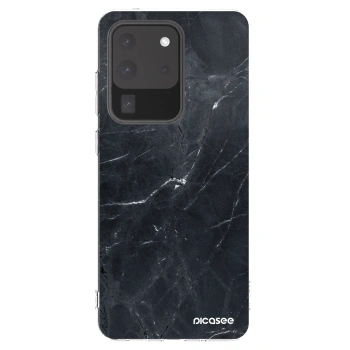 Picasee silikonska prozirna maskica za Samsung Galaxy S20 Ultra 5G G988F - Black marble