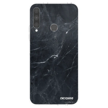 Picasee silikonska prozirna maskica za Huawei P40 Lite E - Black marble