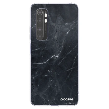 Picasee silikonska prozirna maskica za Xiaomi Mi Note 10 Lite - Black marble