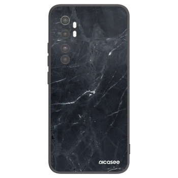 Picasee crna silikonska maskica za Xiaomi Mi Note 10 Lite - Black marble
