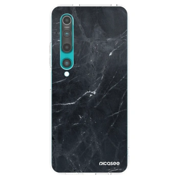 Picasee silikonska prozirna maskica za Xiaomi Mi 10 - Black marble