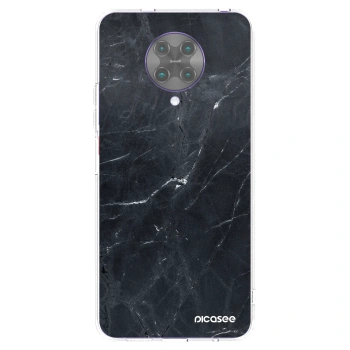 Picasee silikonska prozirna maskica za Xiaomi Poco F2 Pro - Black marble