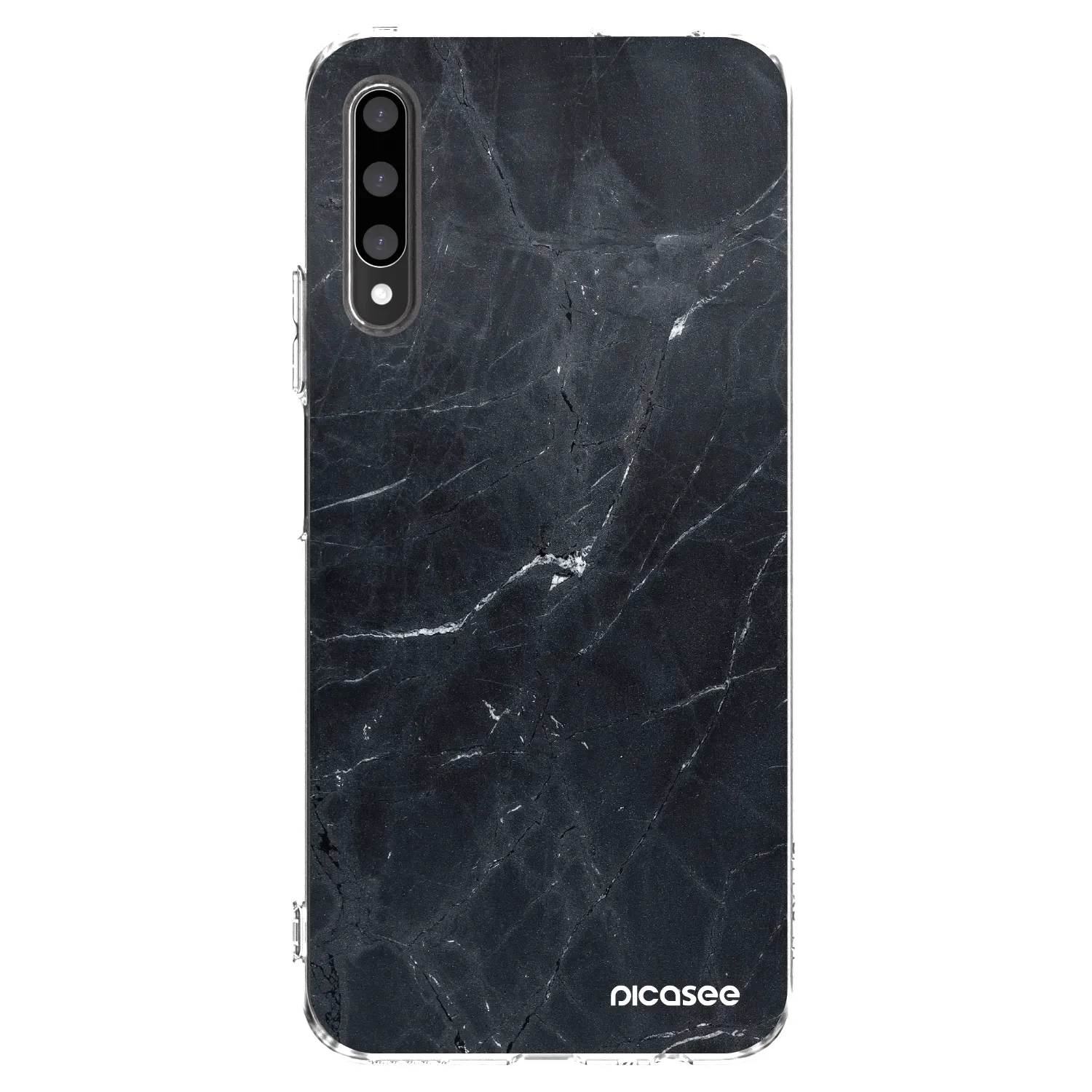Picasee silikonska prozirna maskica za Honor 9X Pro - Black marble