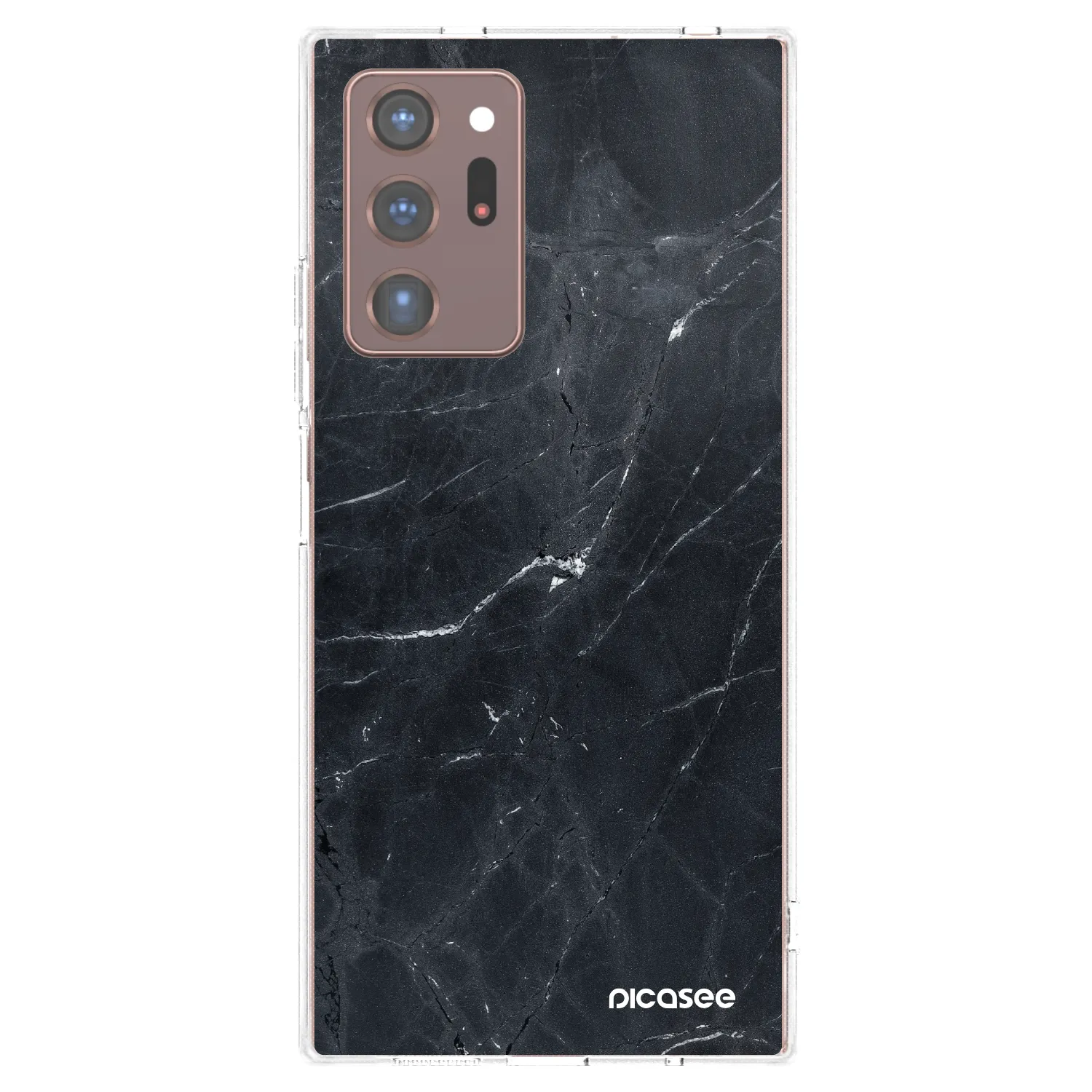 Picasee silikonska prozirna maskica za Samsung Galaxy Note 20 Ultra - Black marble