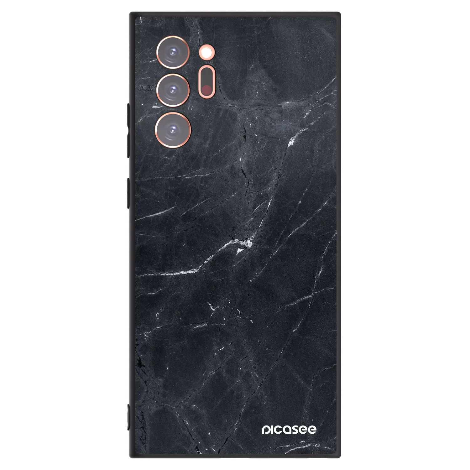 Picasee crna silikonska maskica za Samsung Galaxy Note 20 Ultra - Black marble