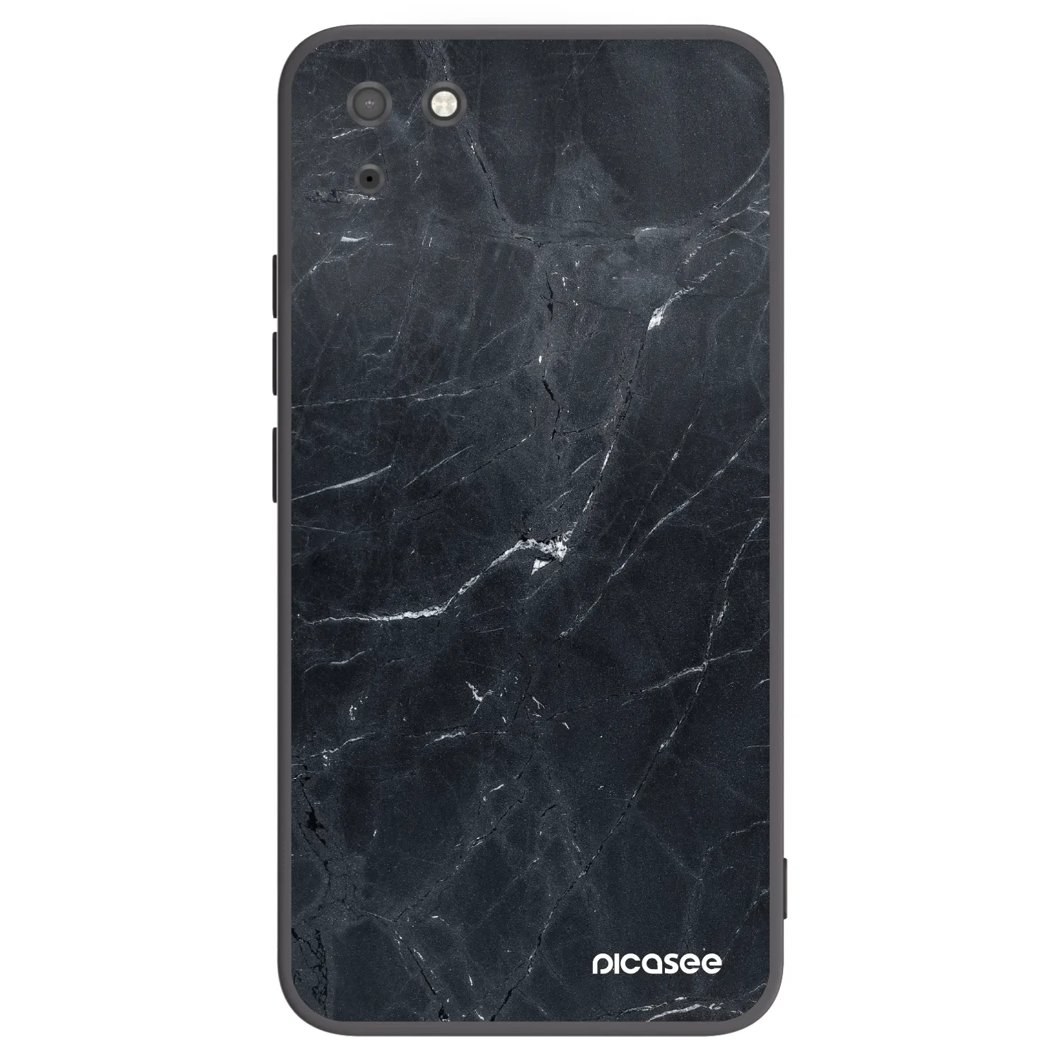 Picasee crna silikonska maskica za Huawei Y5P - Black marble