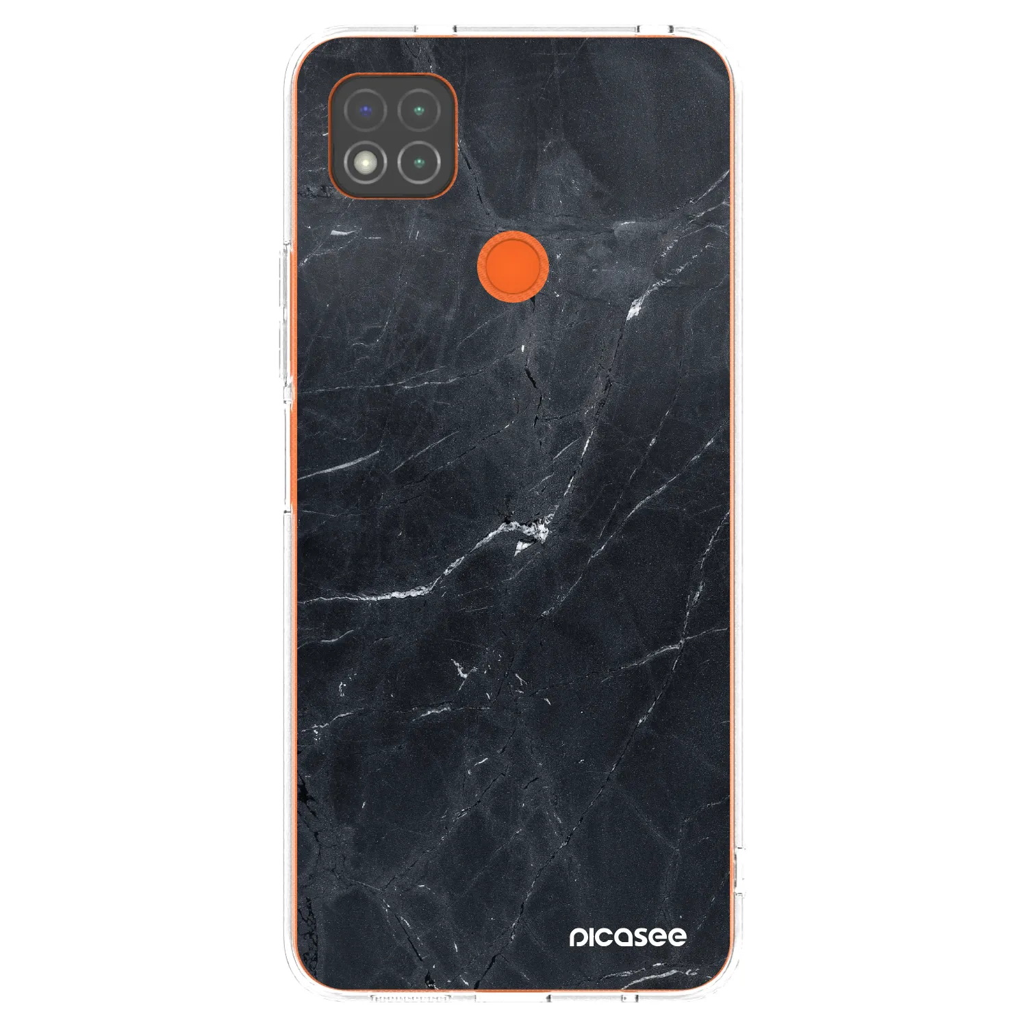 Picasee silikonska prozirna maskica za Xiaomi Redmi 9C - Black marble