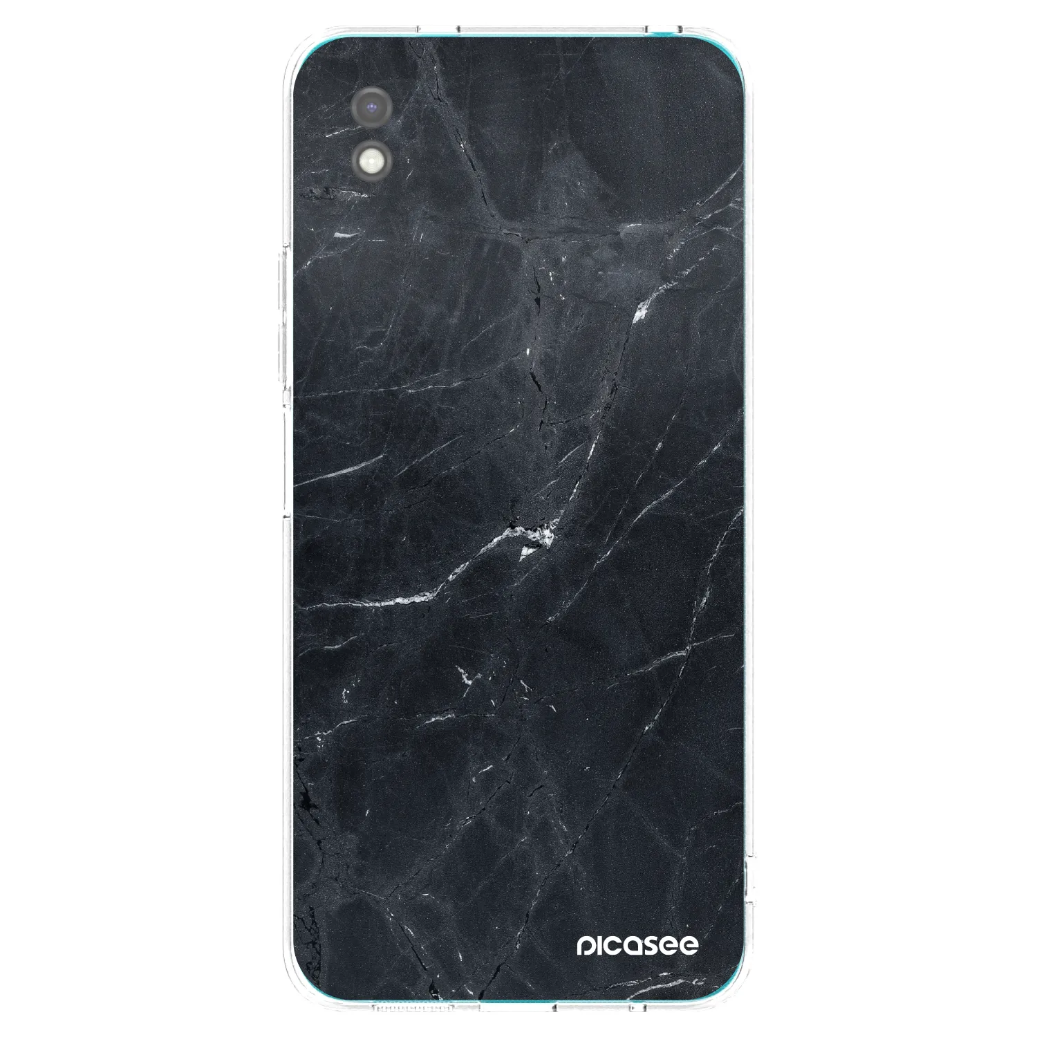 Picasee crna silikonska maskica za Xiaomi Redmi 9A - Black marble