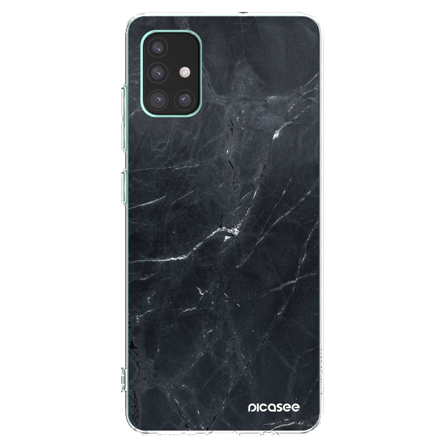 Picasee silikonska prozirna maskica za Samsung Galaxy M51 M515F - Black marble