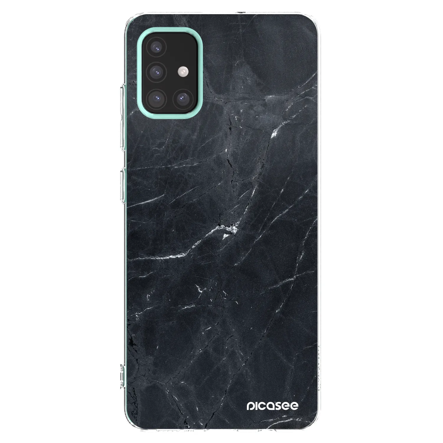 Picasee silikonska prozirna maskica za Samsung Galaxy M31s - Black marble