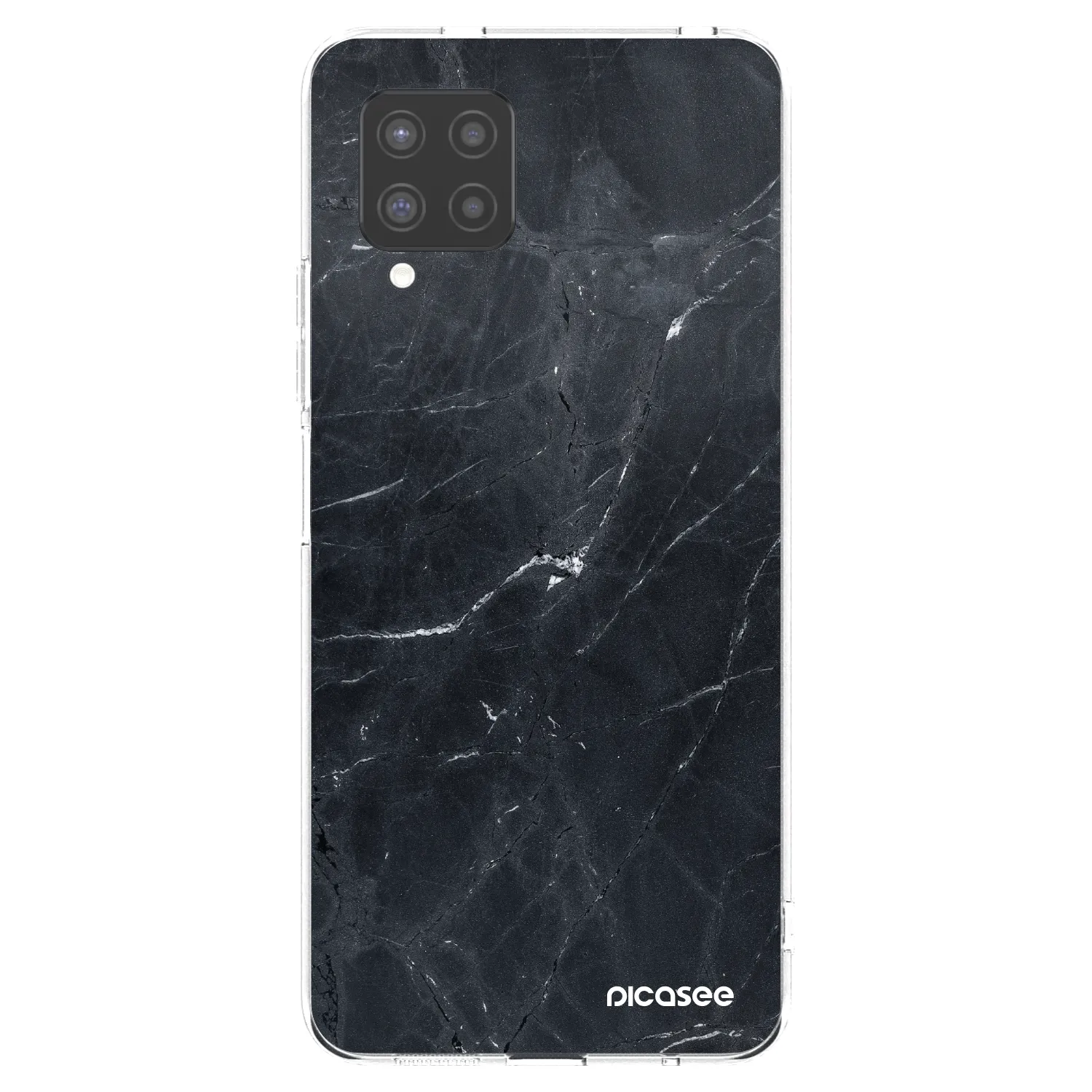 Picasee silikonska prozirna maskica za Samsung Galaxy A42 A426B - Black marble