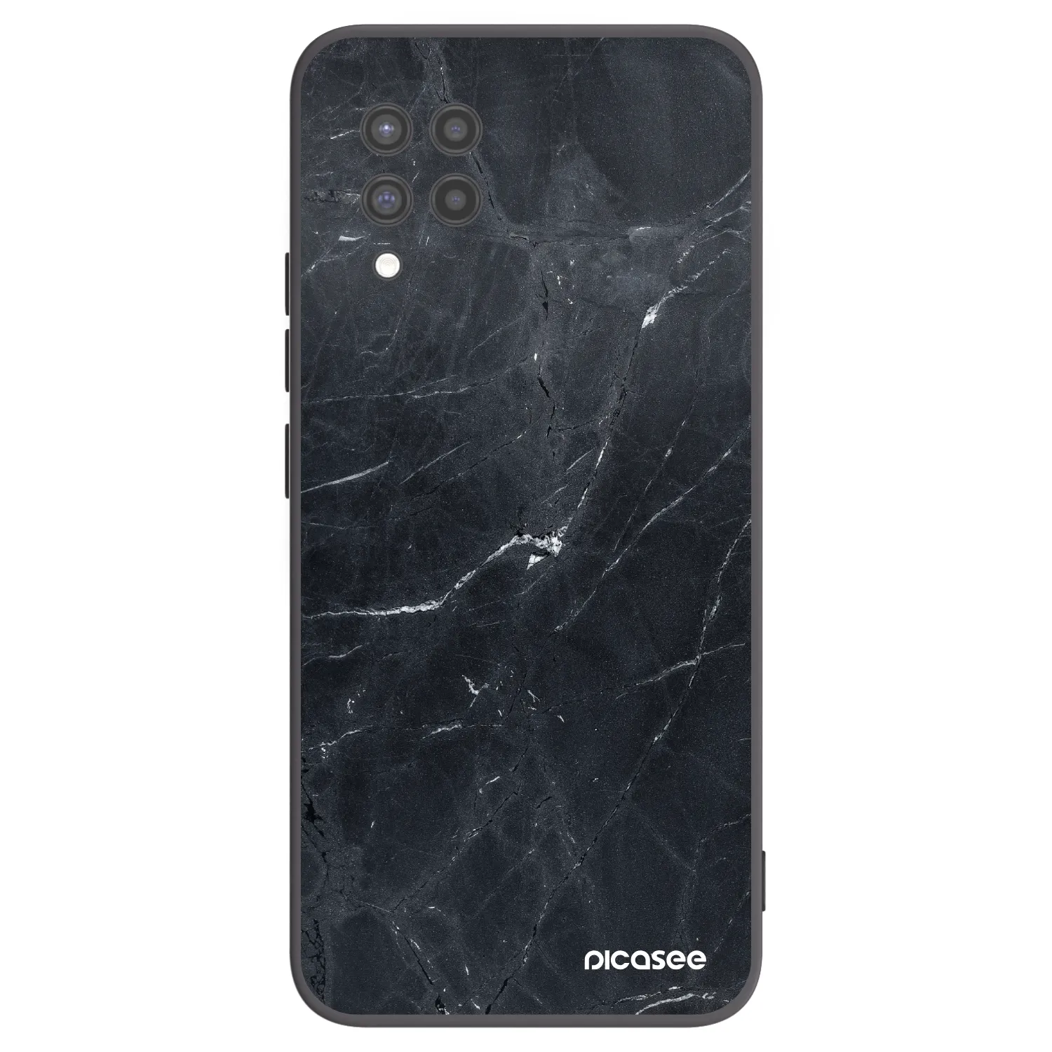 Picasee crna silikonska maskica za Samsung Galaxy A42 A426B - Black marble