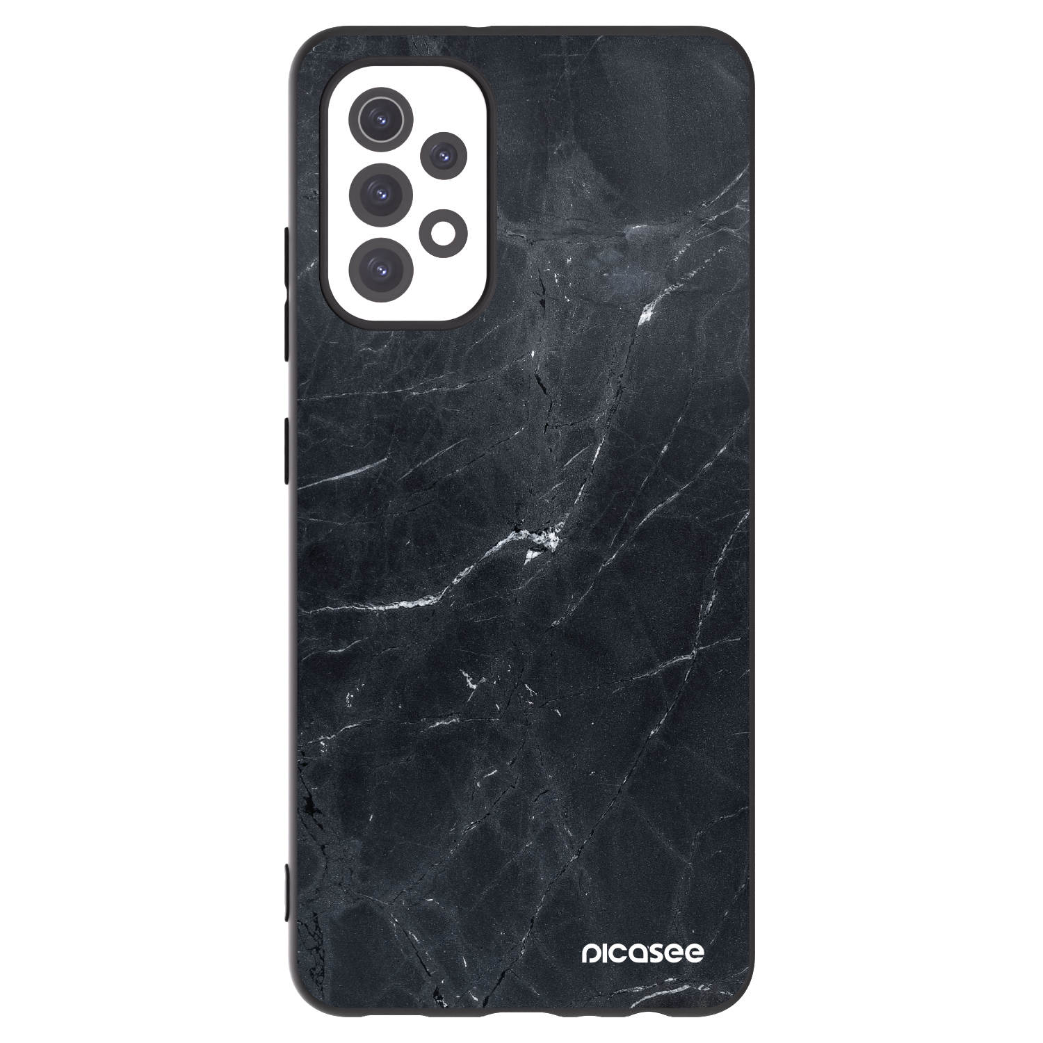 Picasee crna silikonska maskica za Samsung Galaxy A32 5G A326B - Black marble