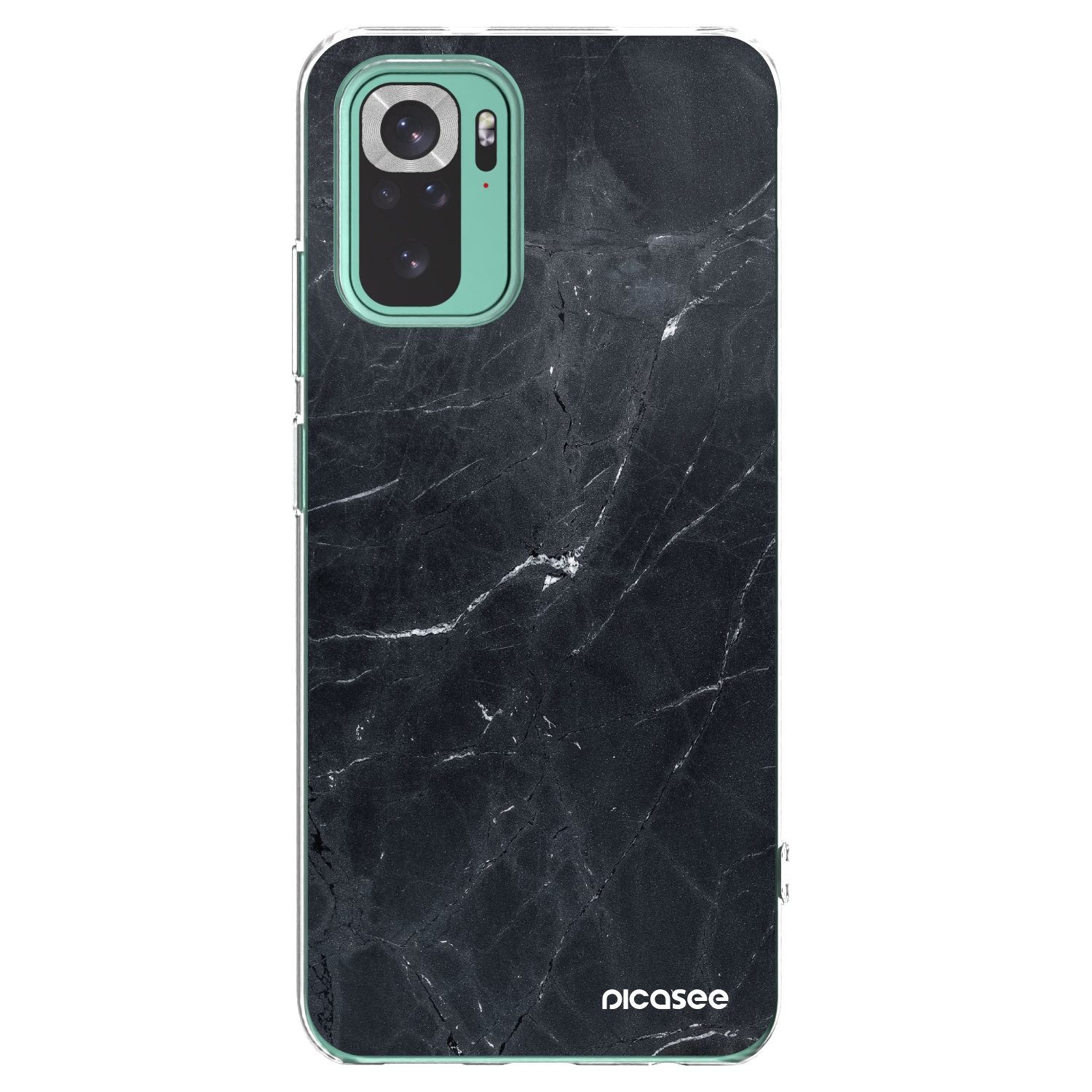Picasee silikonska prozirna maskica za Xiaomi Redmi Note 10 Pro - Black marble
