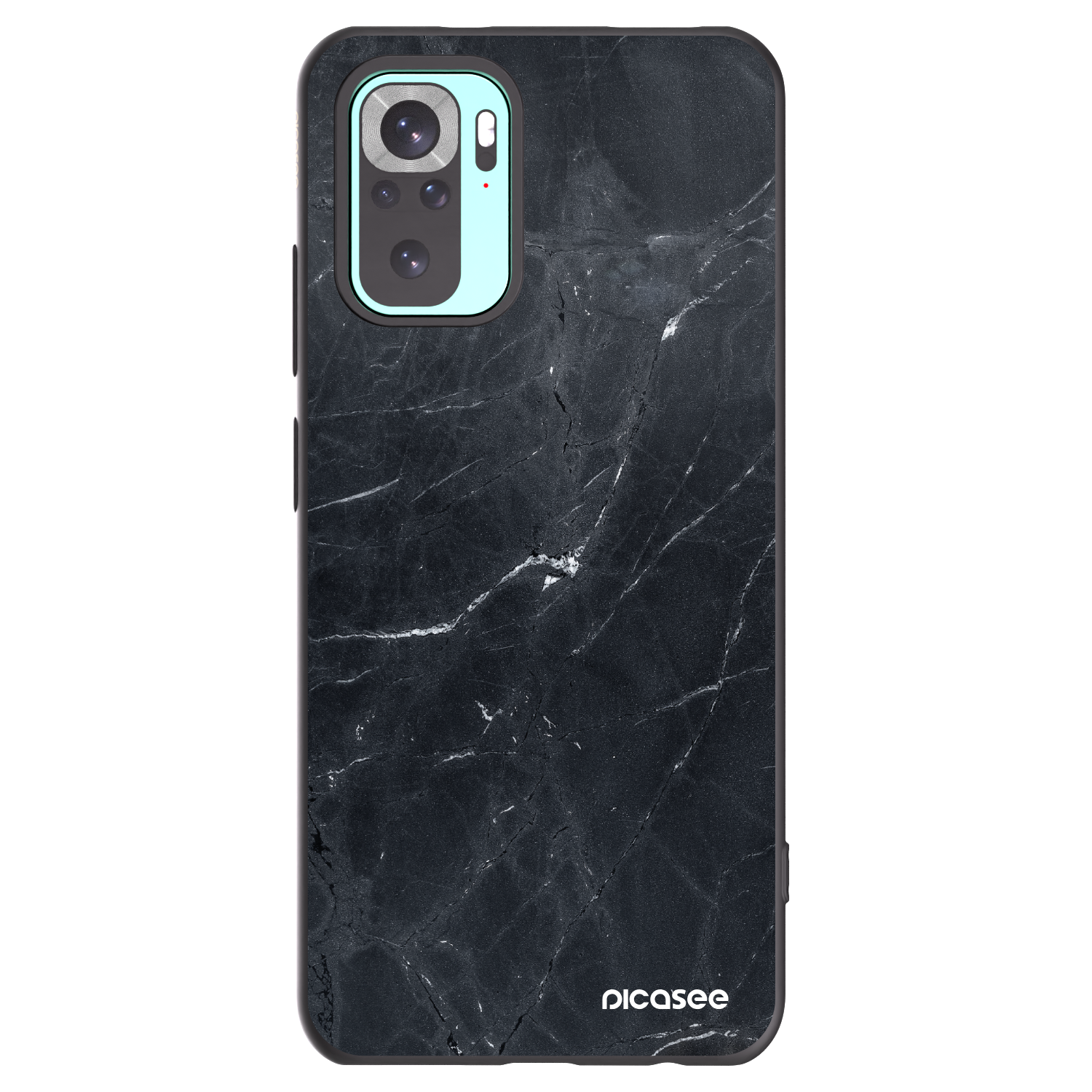 Picasee crna silikonska maskica za Xiaomi Redmi Note 10 Pro - Black marble