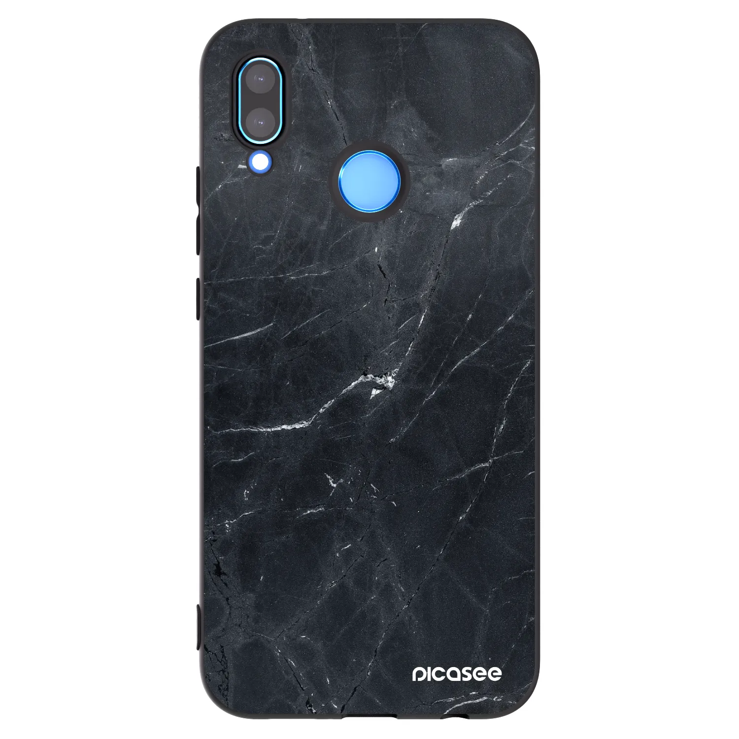 Picasee crna silikonska maskica za Huawei P20 Lite - Black marble