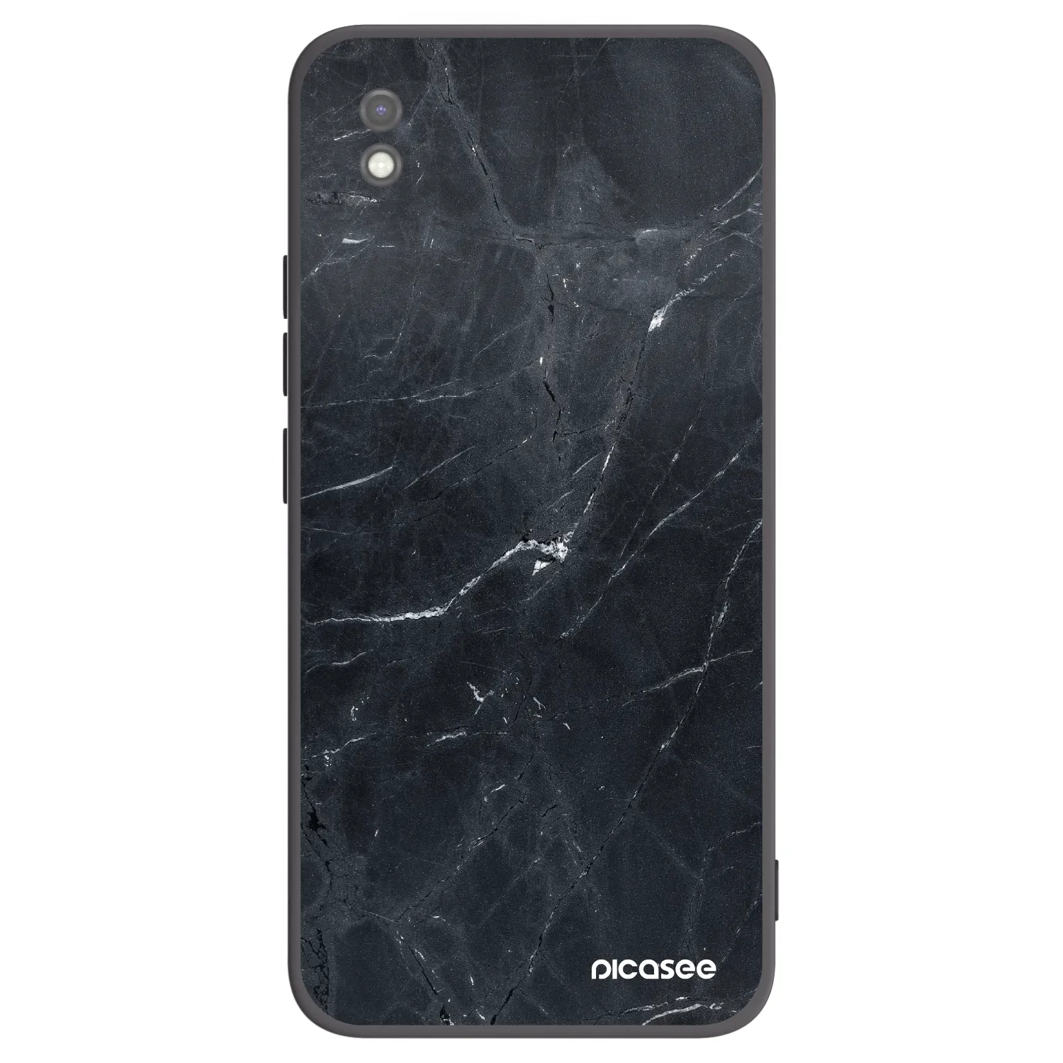 Picasee crna silikonska maskica za Xiaomi Redmi 9AT - Black marble