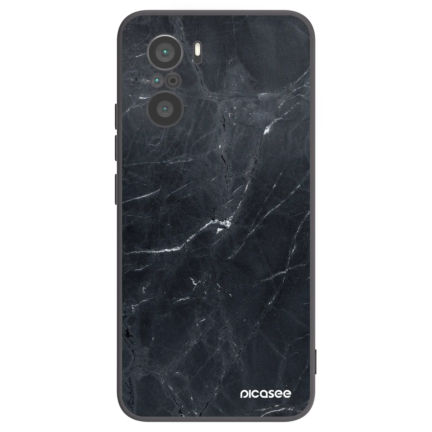 Picasee crna silikonska maskica za Xiaomi Poco F3 - Black marble