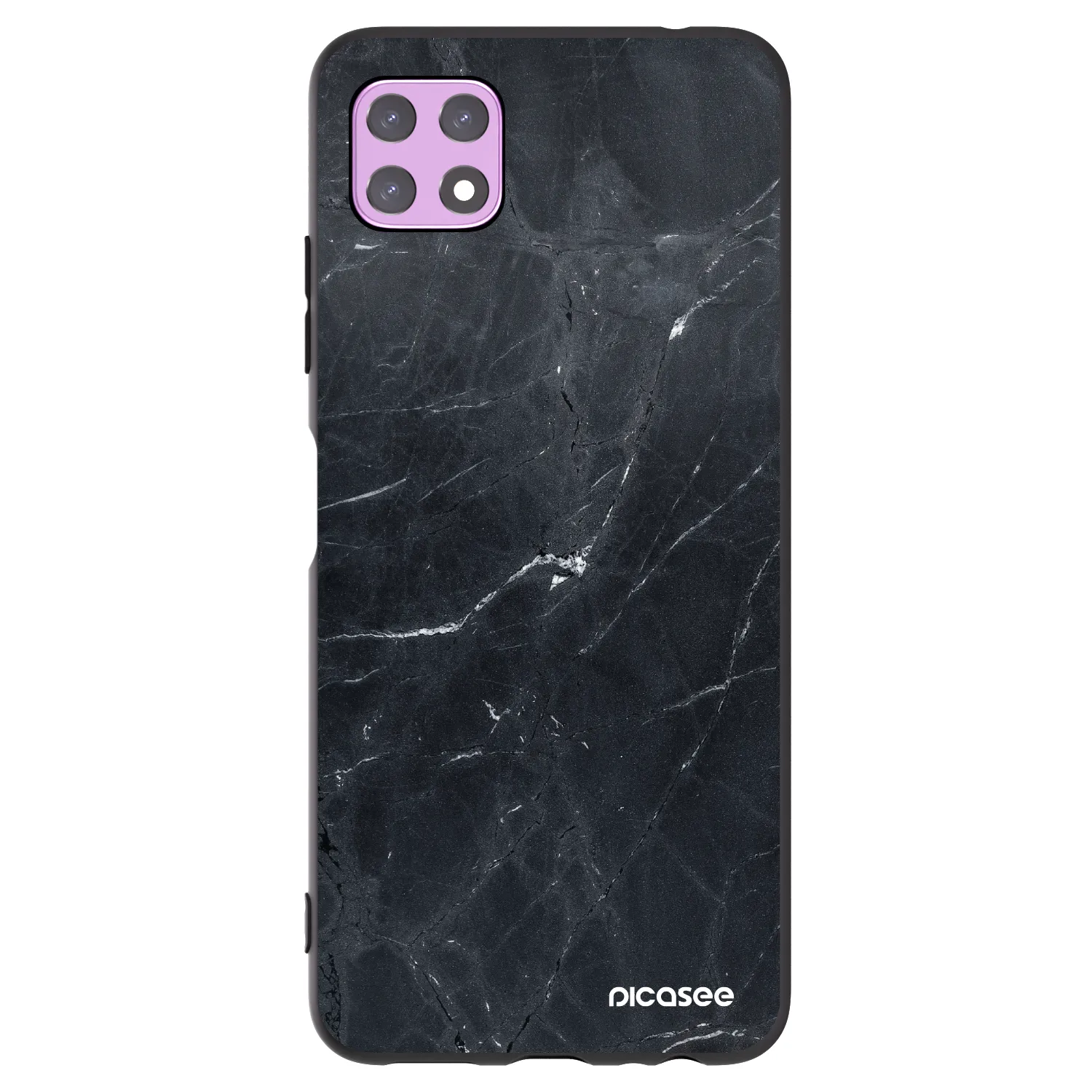 Picasee crna silikonska maskica za Samsung Galaxy A22 A226B 5G - Black marble