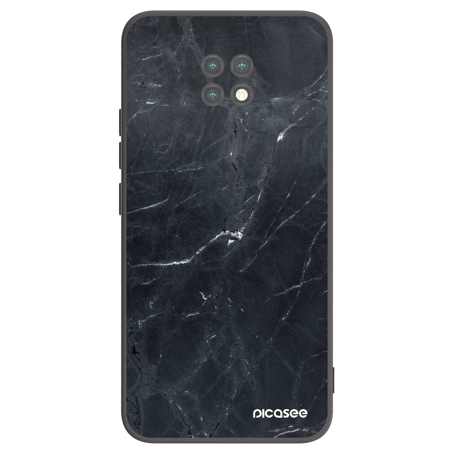 Picasee crna silikonska maskica za Xiaomi Redmi Note 9T - Black marble