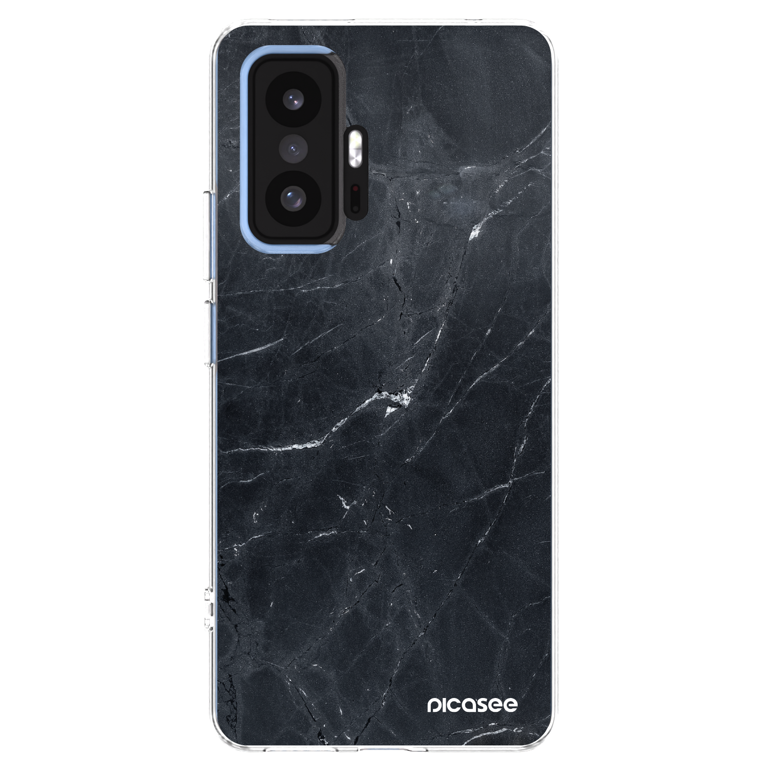 Picasee silikonska prozirna maskica za Xiaomi 11T - Black marble