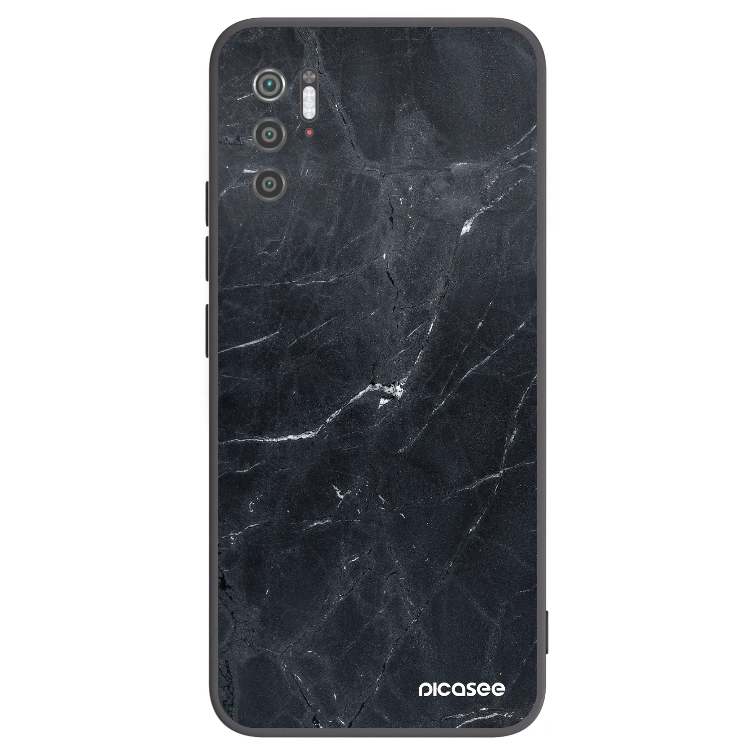 Picasee crna silikonska maskica za Xiaomi Poco M3 Pro 5G - Black marble