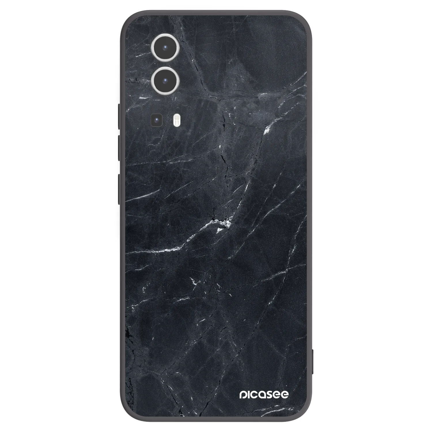 Picasee crna silikonska maskica za Vivo Y72 5G - Black marble