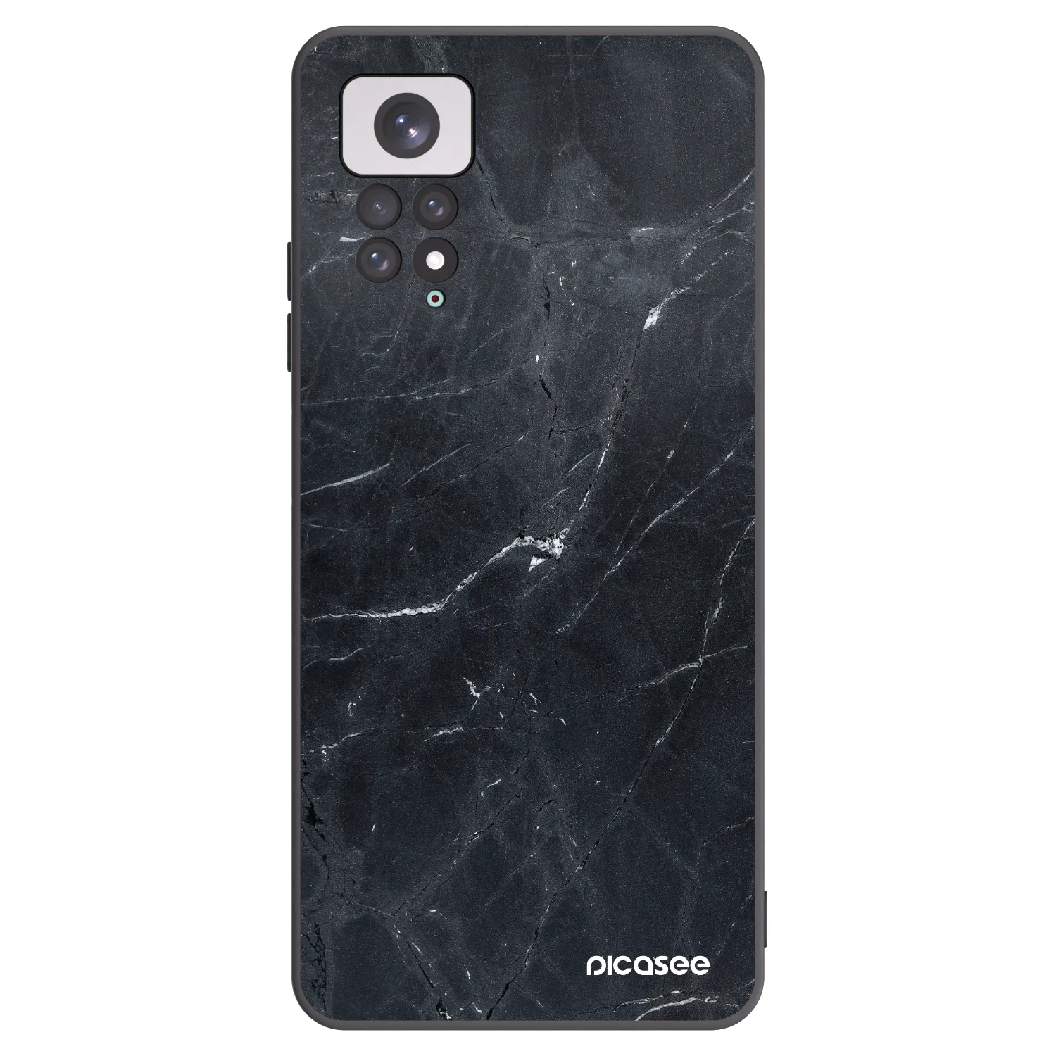 Picasee crna silikonska maskica za Xiaomi Redmi Note 11 - Black marble