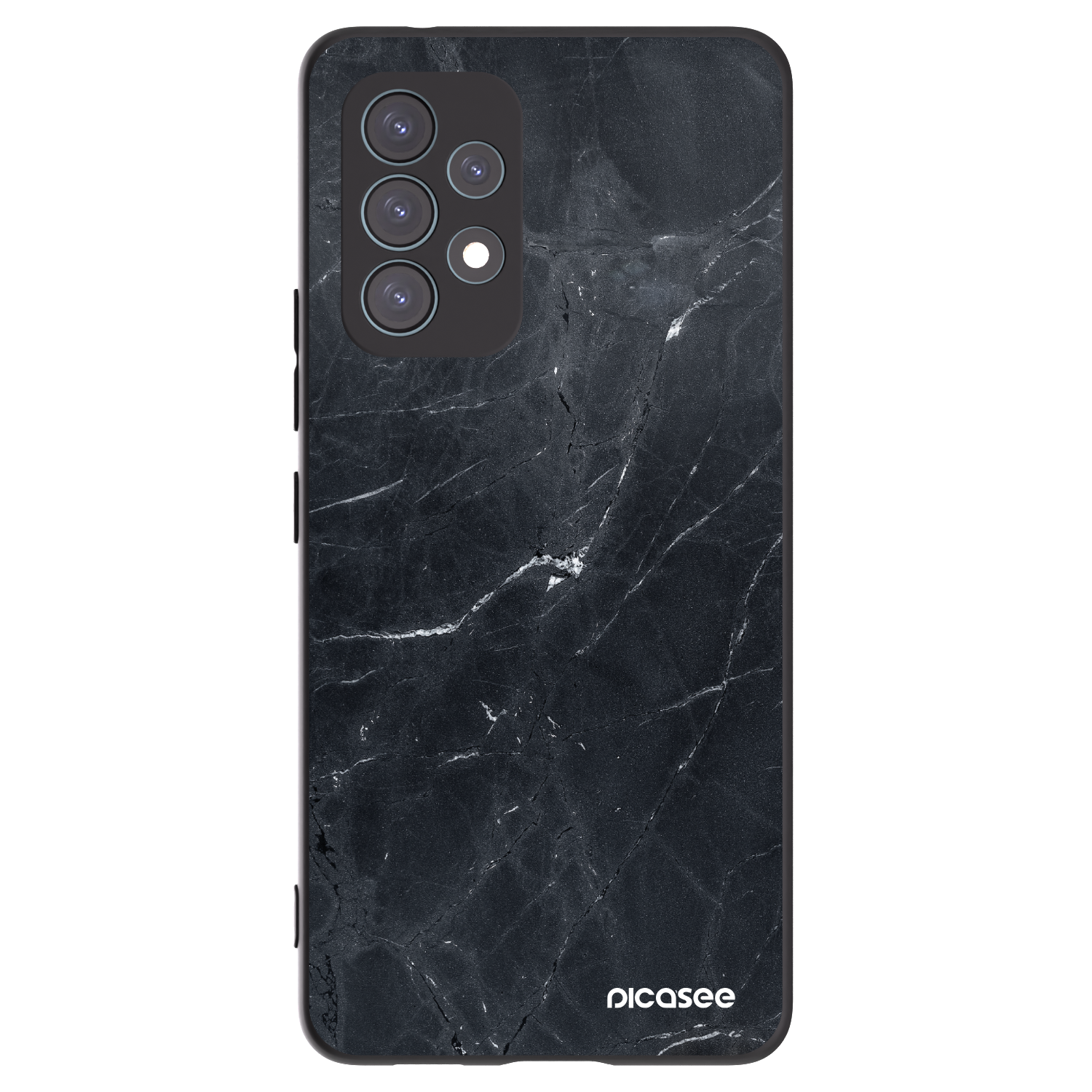 Picasee crna silikonska maskica za Samsung Galaxy A53 5G A536 - Black marble